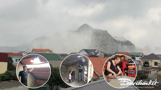 Công ty nổ mìn giữa trưa làm đá văng, vỡ mái ngói nhà dân