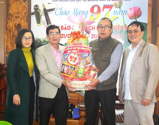 MTTQ tỉnh Quảng Ngãi chúc Tết Văn phòng Báo Đại Đoàn Kết tại Quảng Nam