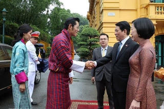 Lễ đón cấp Nhà nước Quốc vương Bhutan và Hoàng hậu thăm Việt Nam