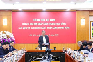 Tổng Bí thư Tô Lâm làm việc với Ban Chính sách, chiến lược Trung ương