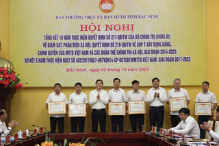 Bắc Ninh tổng kết 10 năm thực hiện Quyết định của Bộ Chính trị về giám sát, phản biện xã hội