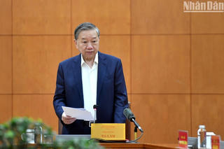 [Ảnh] Tổng Bí thư Tô Lâm chủ trì họp Tiểu ban Nhân sự Đại hội XIV của Đảng