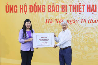 Hơn 407 tỷ đồng từ các tổ chức, cá nhân ủng hộ và đăng ký ủng hộ đồng bào bị thiệt hại do cơn bão số 3