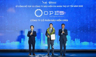 OPES được vinh danh trong Top 10 công ty bảo hiểm phi nhân thọ uy tín nhất Việt Nam 2025