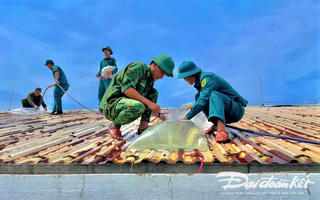 Quảng Nam: Người dân chằng chống nhà cửa phòng tránh bão số 6