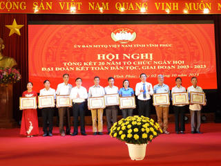 Vĩnh Phúc tổng kết 20 năm tổ chức Ngày hội Đại đoàn kết toàn dân tộc