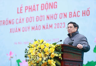 Thủ tướng Phạm Minh Chính phát động Tết trồng cây Xuân Quý Mão