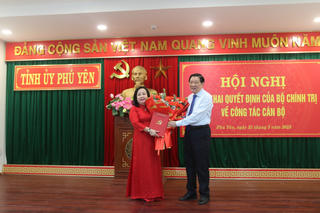 Đồng chí Cao Thị Hòa An giữ chức Bí thư Tỉnh ủy Phú Yên