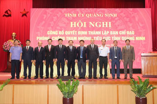 Ban Chỉ đạo Phòng chống tham nhũng, tiêu cực tỉnh Quảng Ninh gồm những ai?