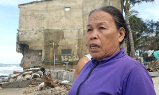 Quảng Nam: Bờ biển Hội An tiếp tục sạt lở nặng