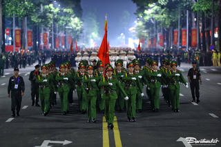 Hình ảnh khối Công an nhân dân tham gia Lễ Sơ duyệt A80