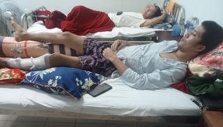 Hà Tĩnh: Công nhân kêu cứu sau khi bị máy bơm bê tông quật nát chân