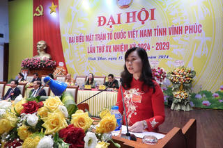 Bà Bùi Thị Thu Hằng giữ chức Chủ tịch Ủy ban MTTQ Việt Nam tỉnh Vĩnh Phúc