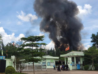 Hà Tĩnh: Khống chế vụ cháy tại Nhà máy xử lý rác Phú Hà