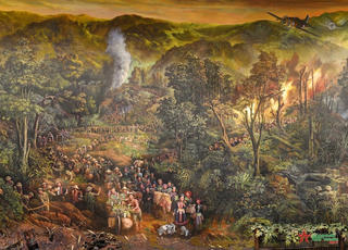 Tranh panorama ‘Chiến dịch Điện Biên Phủ’ đến với người dân Hà Nội bằng công nghệ 3D mapping