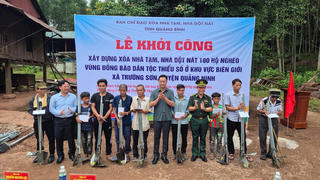 Quảng Bình: Xây dựng 100 nhà ở cho đồng bào dân tộc thiểu số ở Trường Sơn