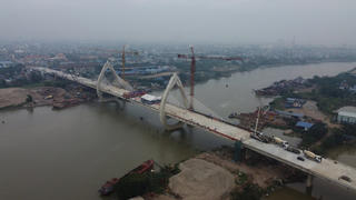 Nam Định: Hợp long cầu qua sông Đào, nối TP Nam Định với 6 huyện phía Nam tỉnh