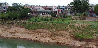 Phú Thọ: Bờ sông Đà sạt lở khiến người dân lo lắng