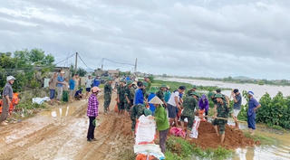 Thanh Hóa: Khẩn trương khắc phục, gia cố các tuyến đê xung yếu