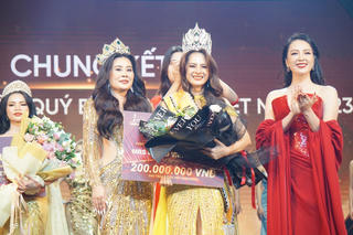 Đoàn Thị Thu Hằng đăng quang Hoa hậu Quý bà Hoà bình 2023