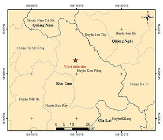 Động đất 5.0 độ richter ở Kon Tum gây rung lắc nhiều tỉnh thành miền Trung