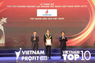 Petrovietnam tiếp tục khẳng định vị trí Top đầu trong bảng xếp hạng VIETNAM PROFIT500 năm 2022