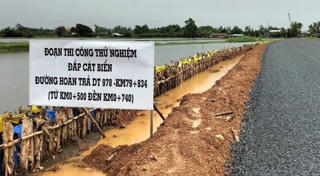 Nhiều dự án giao thông thí điểm dùng cát biển làm nền đường