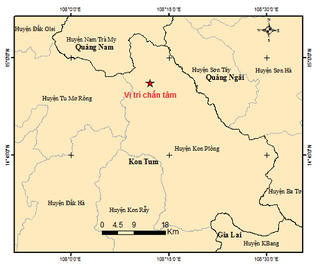 Liên tiếp xảy ra 5 trận động đất tại Kon Tum