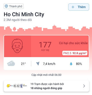 TP Hồ Chí Minh trong tốp 6 thành phố ô nhiễm không khí nhất thế giới