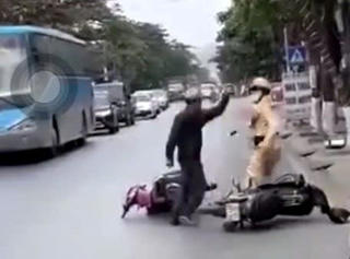 Hải Phòng: Tạm giữ hình sự đối tượng hành hung cảnh sát giao thông