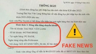 Cảnh giác nhóm tội phạm mạo danh lừa đảo đóng tiền đầu năm học