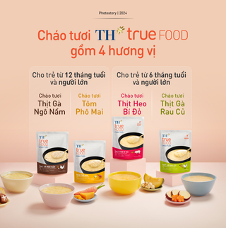 Cháo tươi TH true FOOD: hợp khẩu vị trẻ em, ngon lành như mẹ tự nấu tại nhà
