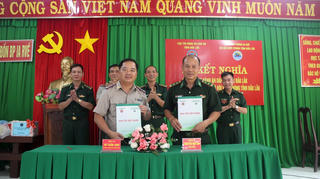 Cục Thi hành án dân sự tỉnh Đắk Lắk kết nghĩa với Đồn Biên phòng Ia Rvê