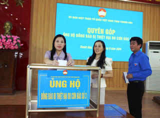 Thanh Hóa: Phát động quyên góp, ủng hộ đồng bào bị thiệt hại do bão số 3 gây ra