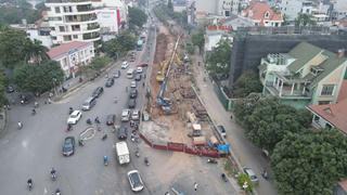 Hà Nội: Dự án cầu vượt nút giao An Dương - đường Thanh Niên được thi công trở lại