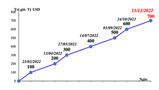 Xuất nhập khẩu 2022: Ấn tượng với con số hơn 700 tỷ USD