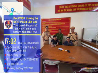 Lào Cai: Một ngày Cảnh sát giao thông phát hiện 2 vụ tàng trữ ma túy