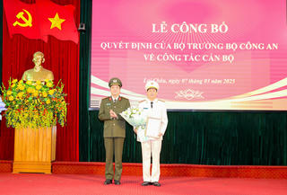 Lai Châu: Bổ nhiệm Phó Giám đốc công an tỉnh