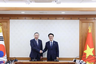 Tổng Bí thư Tô Lâm hội kiến Thủ tướng Hàn Quốc Kim Min Seok