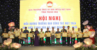 Thanh Hóa: Biểu dương 95 Trưởng ban Công tác Mặt trận tiêu biểu giai đoạn 2020-2025