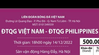 Hai địa điểm bán vé trận giao hữu giữa bóng đá Việt Nam - Philippines