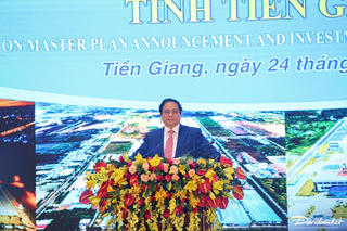 Thủ tướng Phạm Minh Chính dự hội nghị quy hoạch tỉnh Tiền Giang