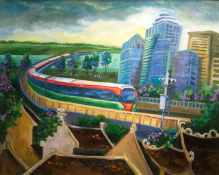 Đến ga Hà Nội ngắm tranh