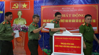 Công an TP Đà Nẵng ủng hộ hơn 1,8 tỷ đồng các tỉnh phía Bắc bị thiệt hại do thiên tai