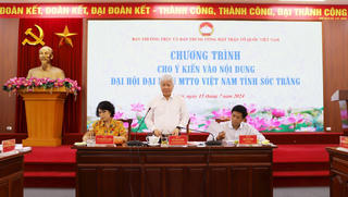 Chủ tịch Đỗ Văn Chiến cho ý kiến vào nội dung Đại hội MTTQ tỉnh Sóc Trăng lần thứ X