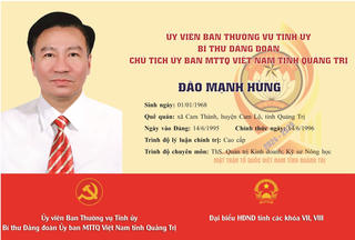 Tiểu sử ông Đào Mạnh Hùng, Chủ tịch Ủy ban MTTQ Việt Nam tỉnh Quảng Trị
