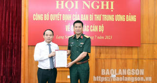 Đại tá Trần Xuân Mạnh được chỉ định tham gia BCH, BTV Tỉnh ủy Lạng Sơn