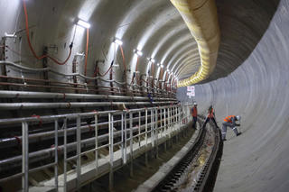 Hình ảnh 2 robot đào hầm đường sắt Nhổn - ga Hà Nội chính thức hoạt động song song