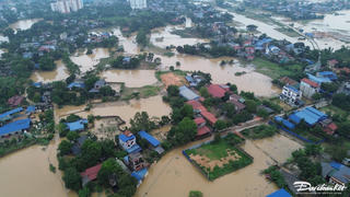 Nhiều nơi tại thành phố Thái Nguyên bị ngập