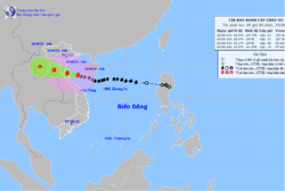 Bão số 5 giật cấp 17, cách Nghệ An khoảng 185km